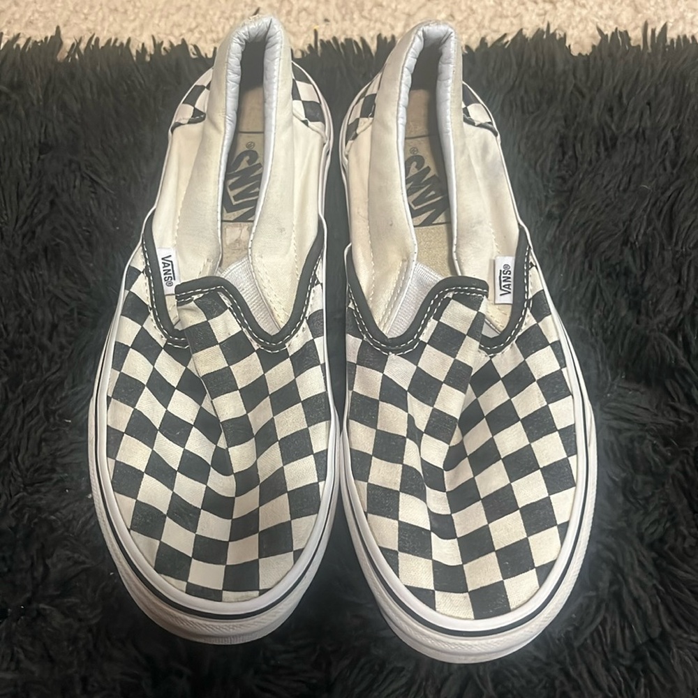Checkerboard Vans. Women’s Size: 8
